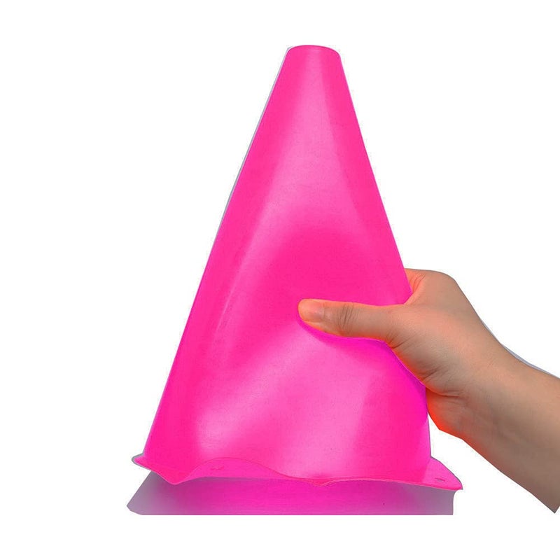 Alyoen 9 inch Traffic Cones, Plastic Sport Cones, Pink Soccer Training Cones for Outdoor Activity & Festive Events (Sets of 10/15/ 20) - Image 4